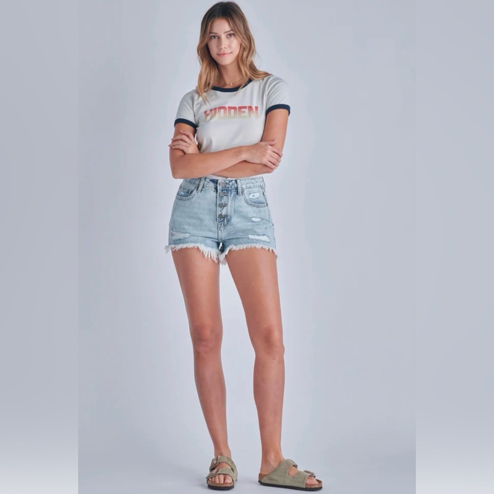 Denim Distressed Women Shorts
